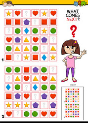 fill the pattern educational activity for children vector image