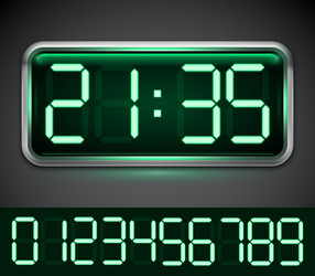 digital clock vector image