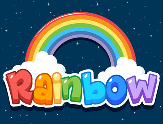 Font design for word rainbow vector