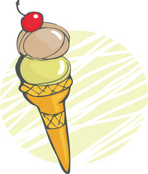 Ice cream background vector