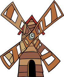 windmill clip art cartoon vector image