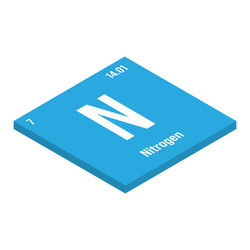 Nitrogen n periodic table element vector