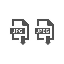 jpeg and jpg file download black icon vector image