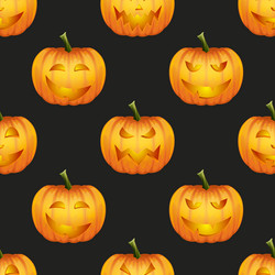 halloween seamless pattern with funny vector image