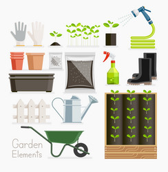 conceptual of gardening garden tools equipment vector image