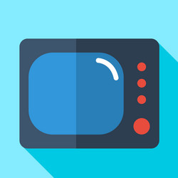 Modern flat design concept icon monitor tv vector