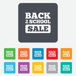 back to school sign icon 2 symbol vector image