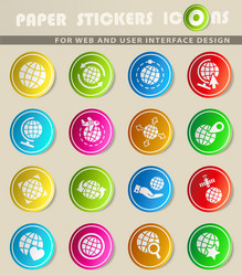 globes icon set vector image