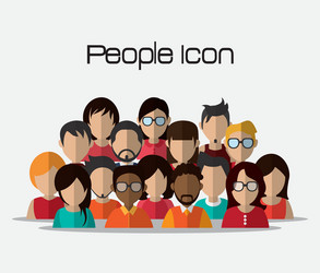 People design avatar icon white background vector