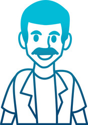 Man profile cartoon vector