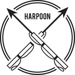 harpoon design vector