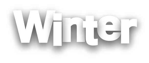 winter paper sign vector image