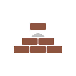 new cartoon wall like laying bricks on cement vector image