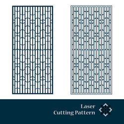 art deco laser cut pattern decorative panel vector image