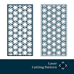 art deco laser cut pattern decorative panel vector image