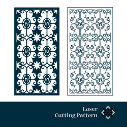 art deco laser cut pattern decorative panel vector image