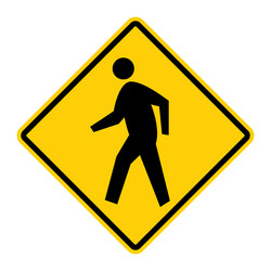 pedestrian crossing road sign vector image