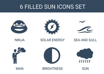 sun icons vector image