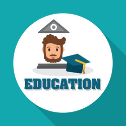 education design university icon colorful vector