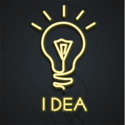 neon lamp idea vector image