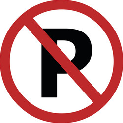 No parking sign vector