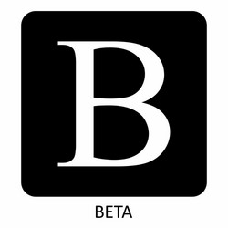 Beta greek letter icon vector