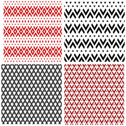 seamless patterns set vector image