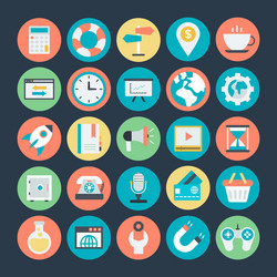 seo and marketing icons 3 vector image