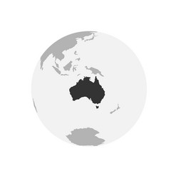 australia continent map earth globe world vector image