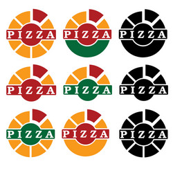 Pizza set design template vector