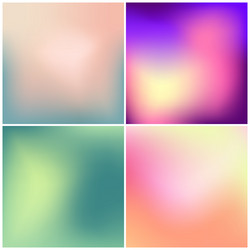 set of 4 blurred backgrounds vector image