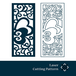 art deco laser cut pattern decorative panel vector image