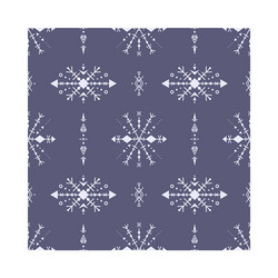 Hand-drawn blue seamless pattern in tribal style vector