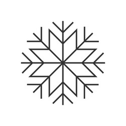 snowflake line icon vector image