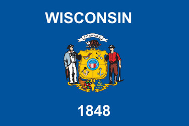 Wisconsin flag vector