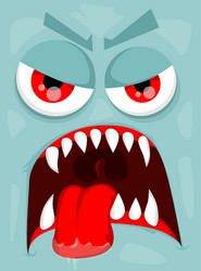 Cute monster face vector