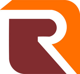 letter r vector image