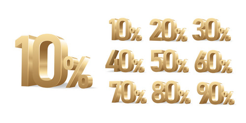 discount numbers set vector image