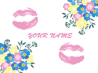 floral business card vector image