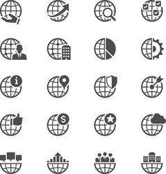 business flat icons vector image