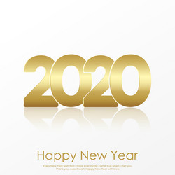 Happy new year christmas card with golden vector