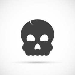 halloween skull icon vector image