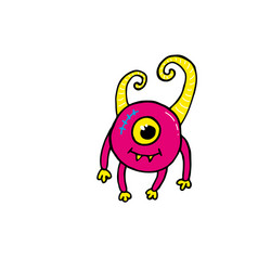 cute cartoon monster for halloween vector image