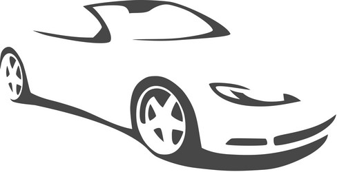 silhouette car vector image