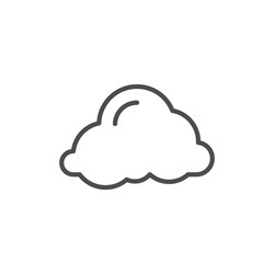 cloud line icon vector image