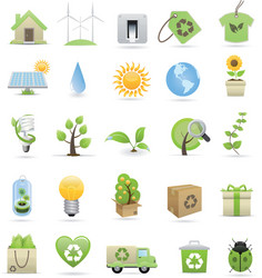 environment icons vector image