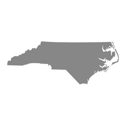 map of the us state north carolina vector image