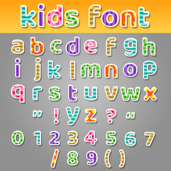 cute kids patchwork patterns alphabet vector image