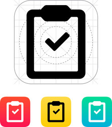 Check clipboard icon vector