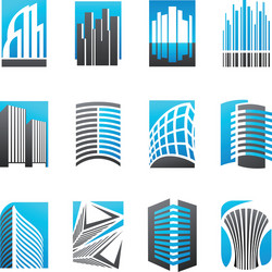 real estate icons vector